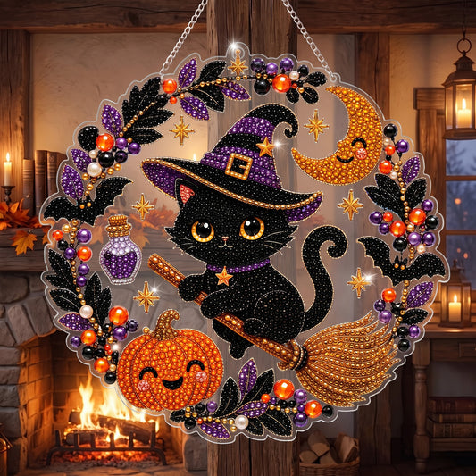 🎃✨ Halloween DIY Diamond Art Ornament Kit
