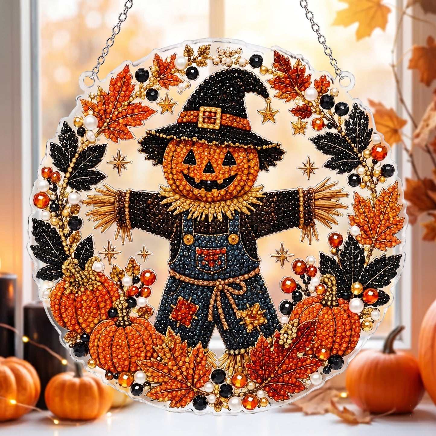 🎃✨ Halloween DIY Diamond Art Ornament Kit