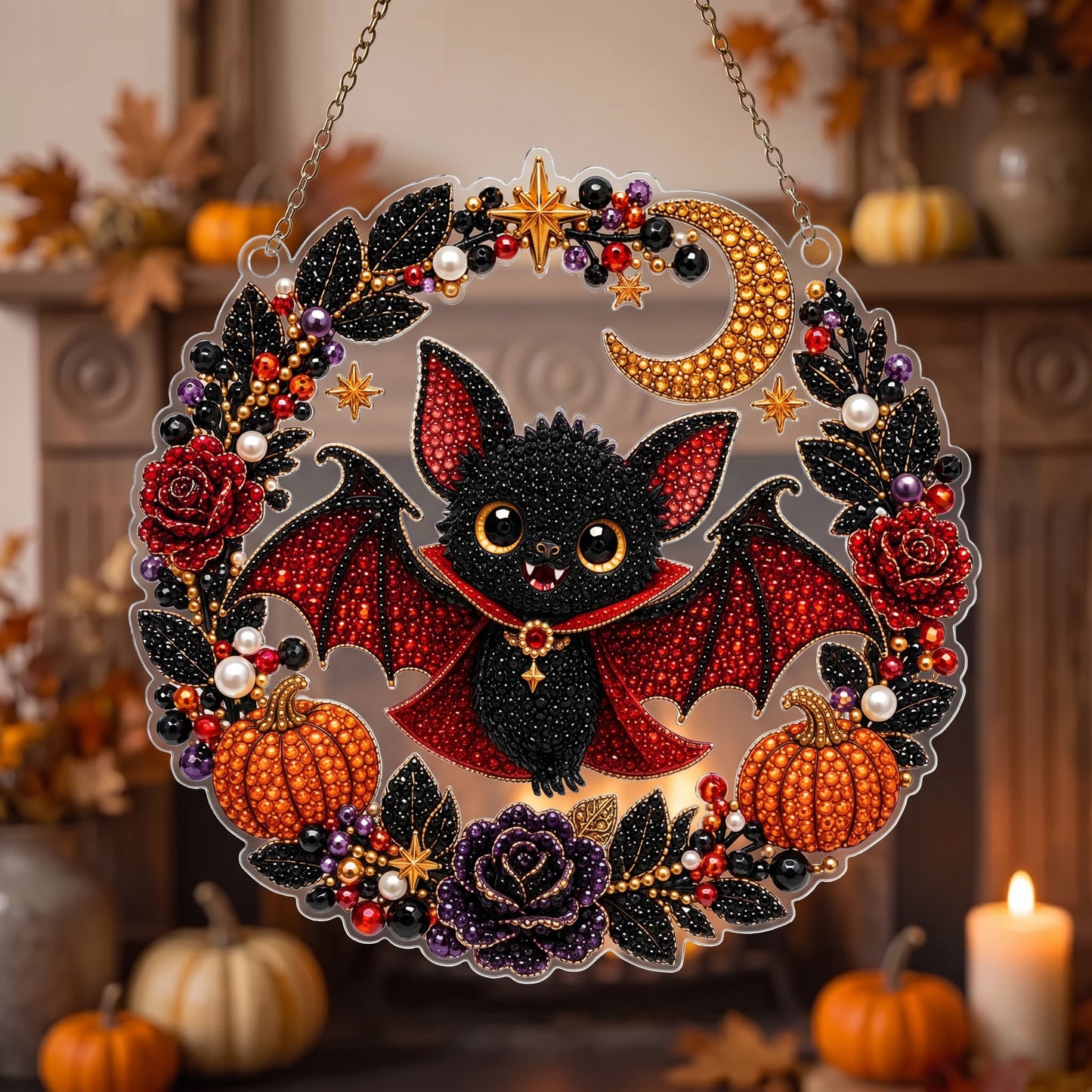 🎃✨ Halloween DIY Diamond Art Ornament Kit