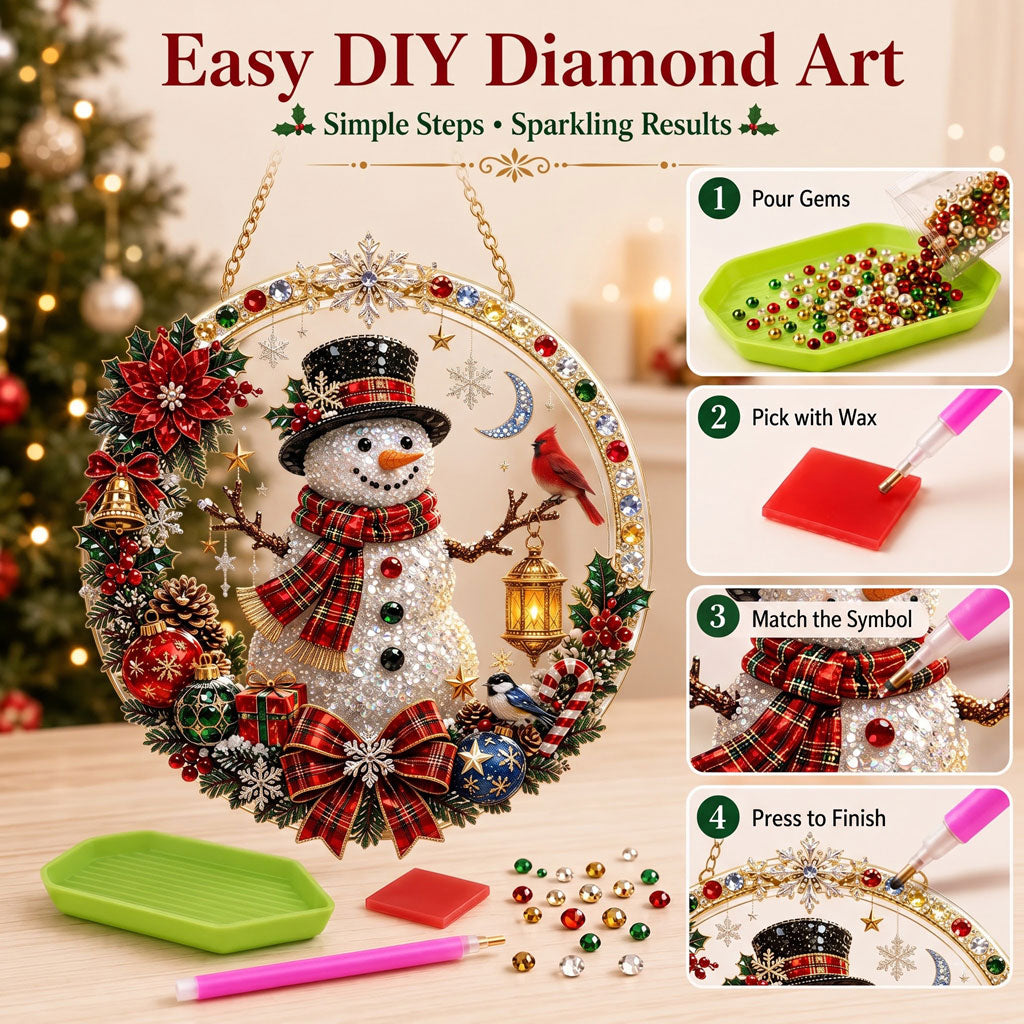 🔥Limited time 70% OFF - 🎅✨ Christmas Diamond Art Ornament Kit – Sparkling DIY Window Ornament