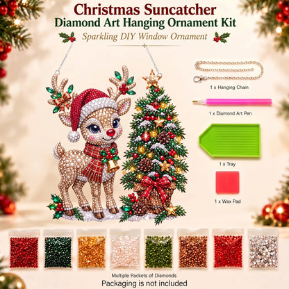 🔥 Limited Time 70% OFF - 🦌🎄 Merry Reindeer Crystal Craft Kit – Sparkling DIY Christmas Hanging Decor