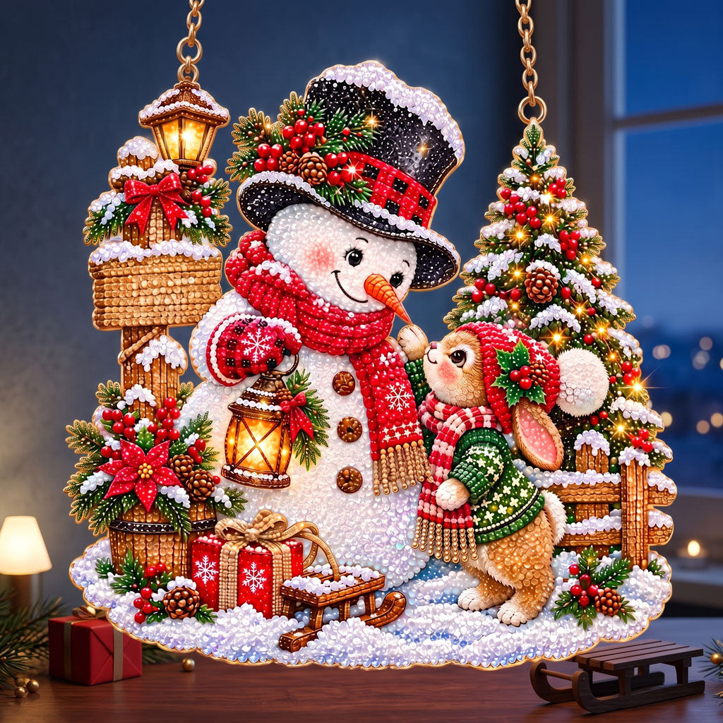 🔥 Limited Time 70% OFF - 🎁✨ Christmas Gem Craft Hanging Kit – Sparkling DIY Door Decor