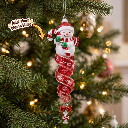 Personalized Christmas Snowman Spiral Ornaments WN2910003CL Christmas Ornament