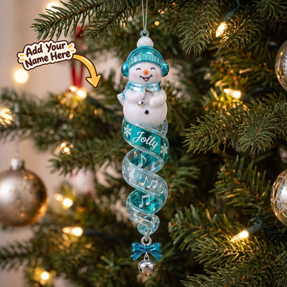 Personalized Christmas Snowman Spiral Ornaments WN2910003CL Christmas Ornament