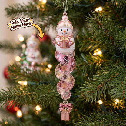 Personalized Christmas Snowman Spiral Ornaments WN2910003CL Christmas Ornament