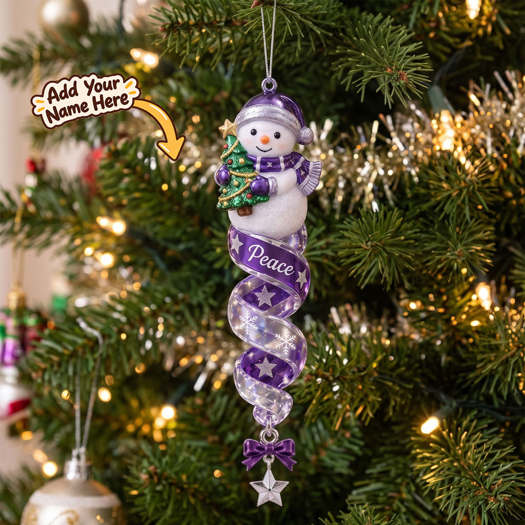 Personalized Christmas Snowman Spiral Ornaments WN2910003CL Christmas Ornament