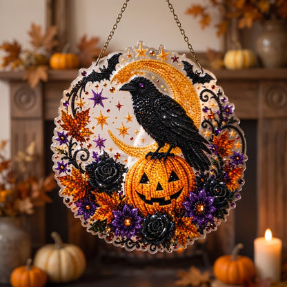 🔥Limited time 70% OFF - 🎃✨Halloween Diamond Art Hanging Ornament Kit - Sparkling DIY Window Ornament