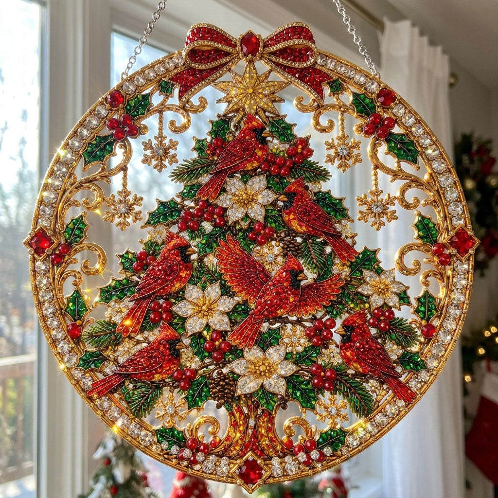 Cardinal Wishes Diamond Art Hanging Ornament Kit