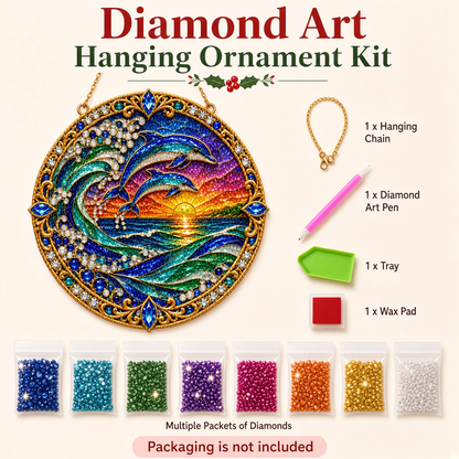 Dolphin Paradise Diamond Art Hanging Ornament Kit