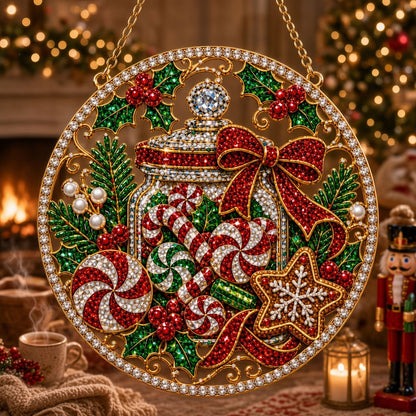 Christmas Candy Wonderland Diamond Art Hanging Ornament Kit