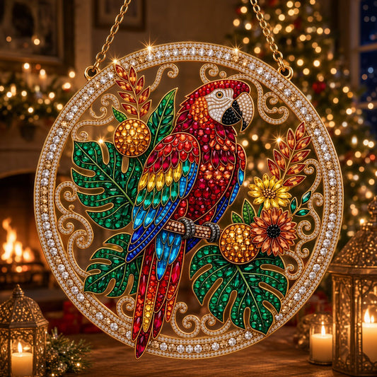 Tropical Macaw Parrot Diamond Art Hanging Ornament Kit