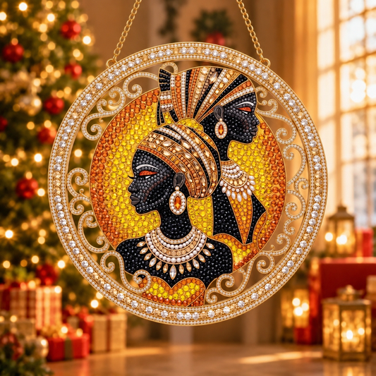 African Tribal Women Diamond Art Hanging Ornament Kit