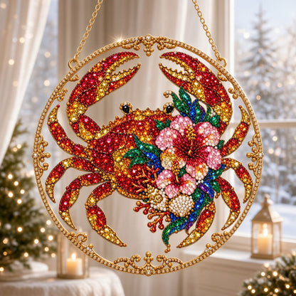 Coastal Crab Diamond Art Hanging Ornament Kit