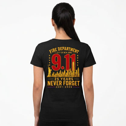 9.11 -25 Years Never Forget XR2307002CL Unisex T-shirt