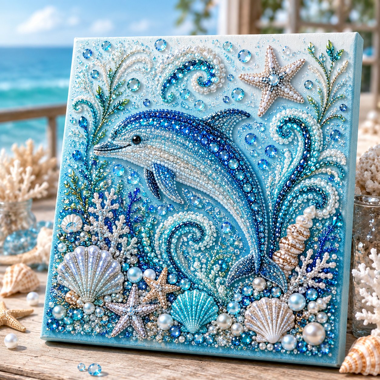 🔥 Last Day Big Sale - 🌊✨ Ocean Theme Pearl Art DIY Kit