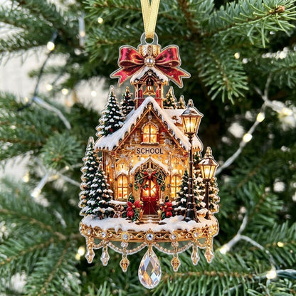 Christmas Schoolhouse XR1710041CL Christmas Ornament