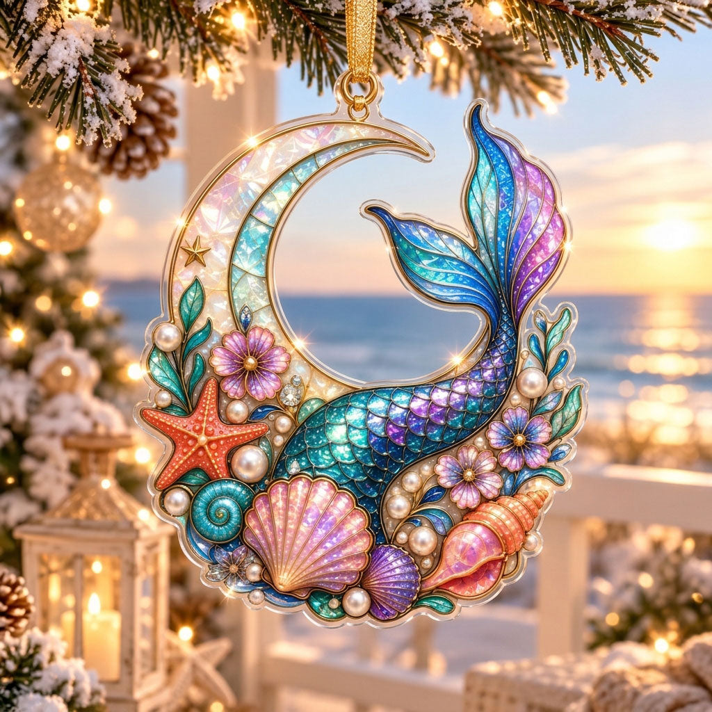 Mermaid Tail Moon XR1610012CL Christmas Ornament