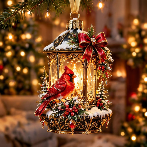 Holiday Lantern Cardinal XR1710015CL Christmas Ornament