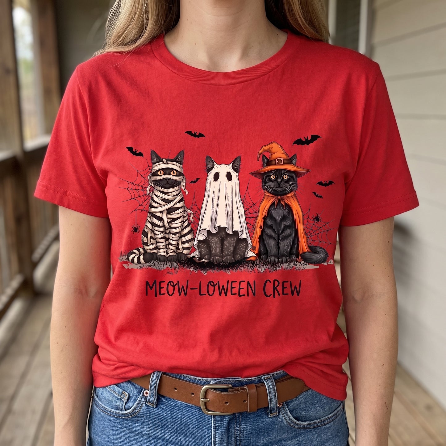 Meow-Loween Crew WN1707001CL Unisex T-shirt