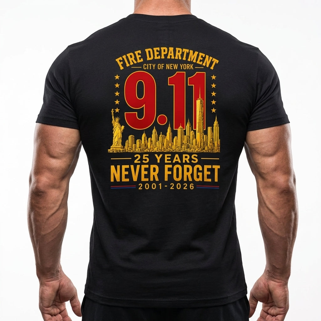 9.11 -25 Years Never Forget XR2307002CL Unisex T-shirt