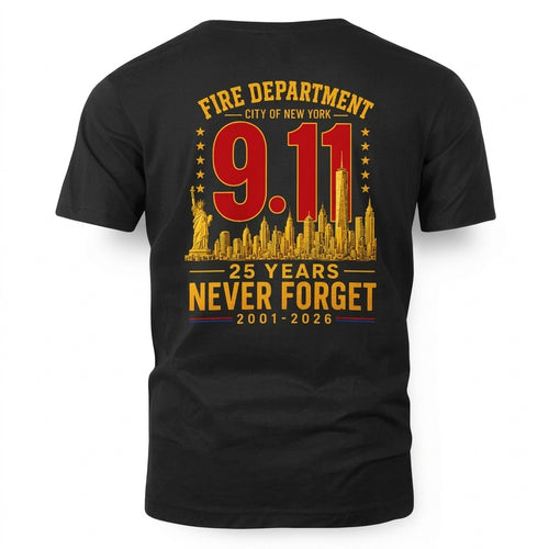 9.11 -25 Years Never Forget XR2307002CL Unisex T-shirt