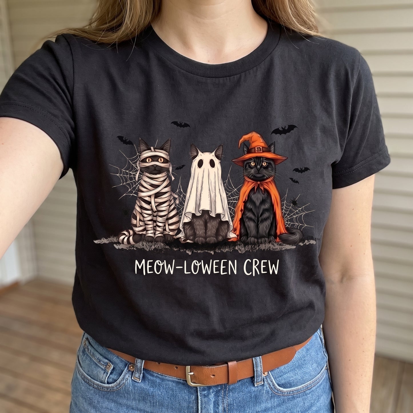 Meow-Loween Crew WN1707001CL Unisex T-shirt