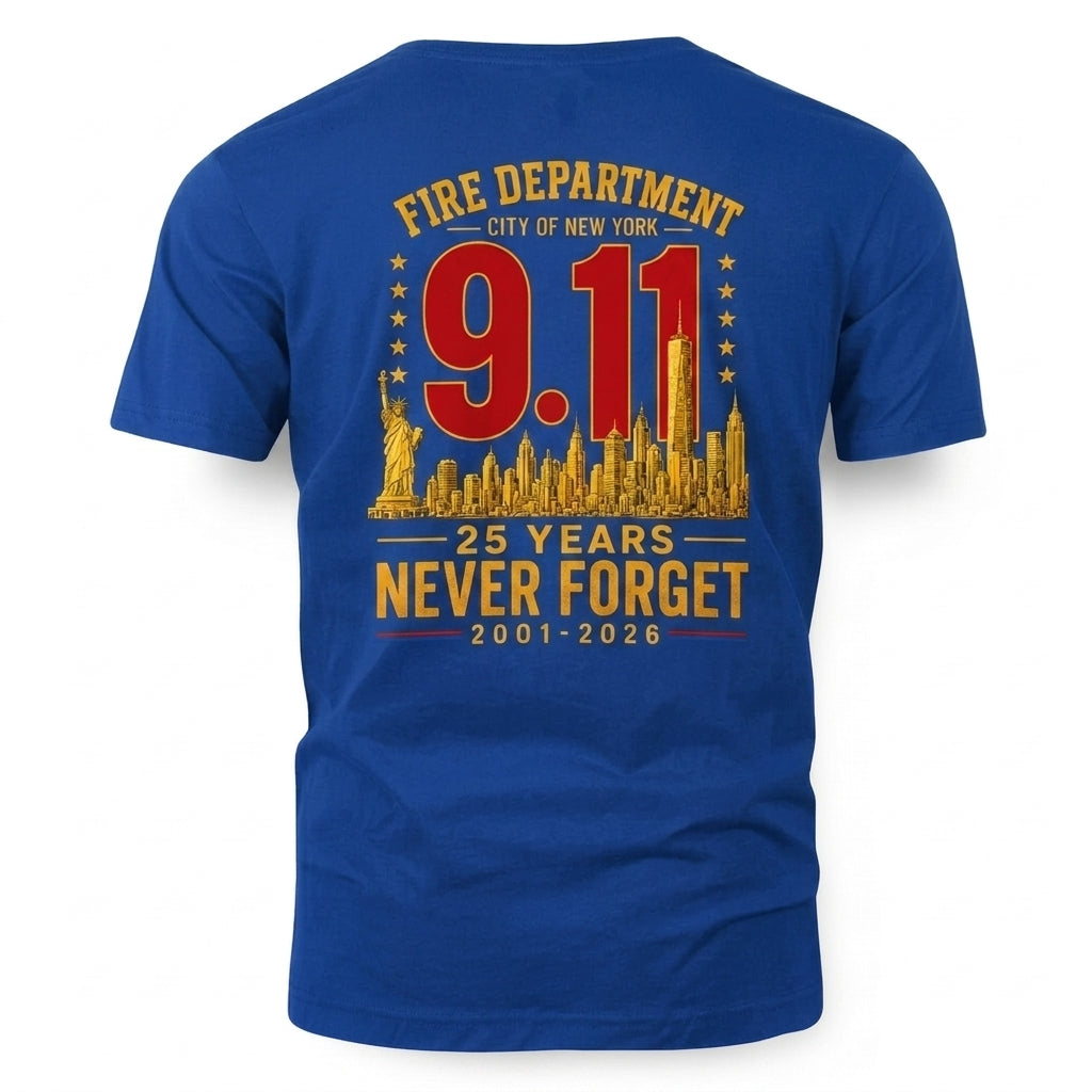9.11 -25 Years Never Forget XR2307002CL Unisex T-shirt