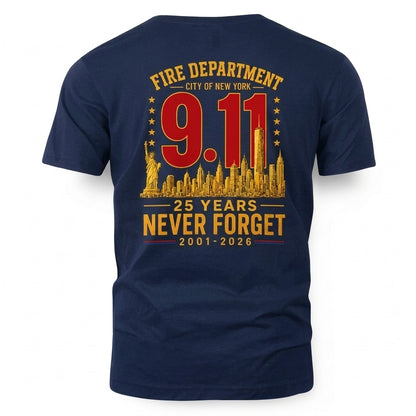 9.11 -25 Years Never Forget XR2307002CL Unisex T-shirt