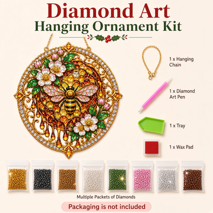 Sweet Honey Bee Diamond Art Hanging Ornament Kit