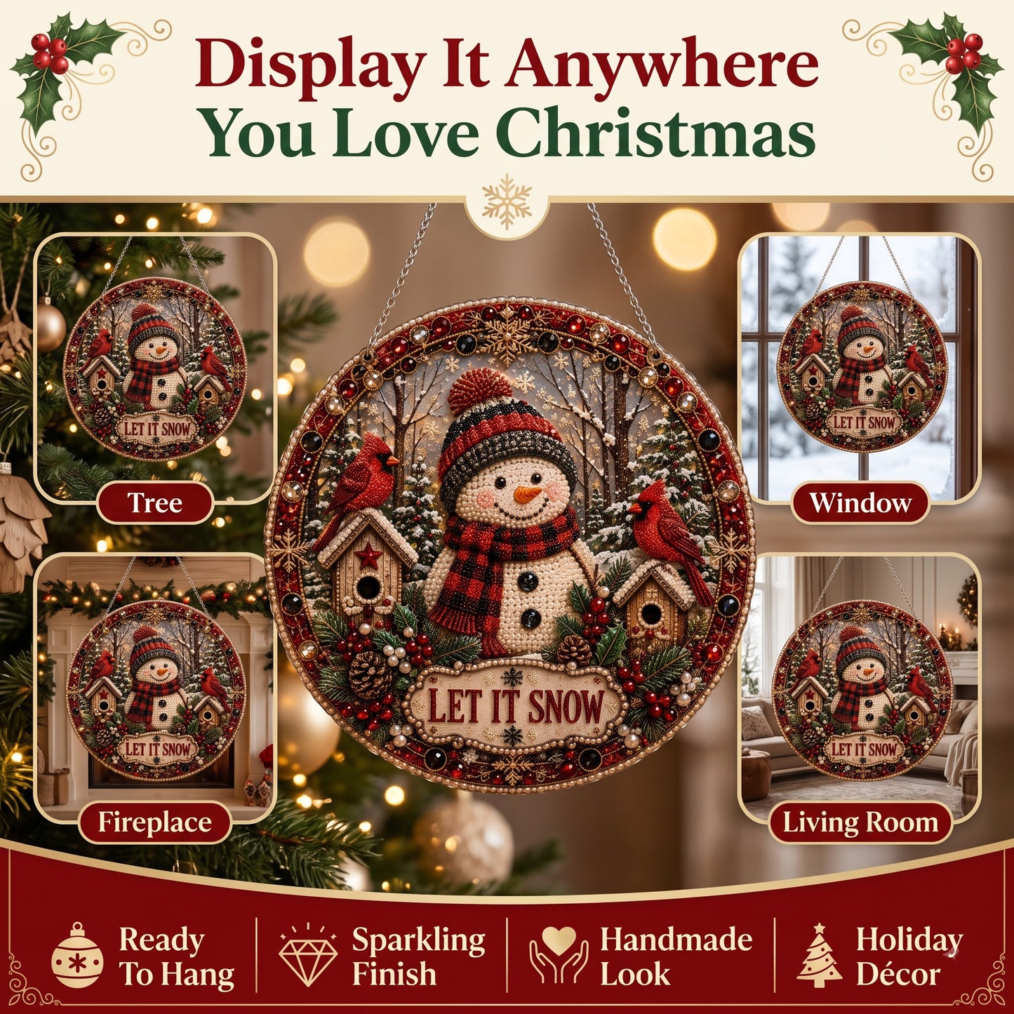 🔥Limited time 70% OFF - 🎅✨DIY Christmas Pearl Diamond Art Hanging Ornament Kit