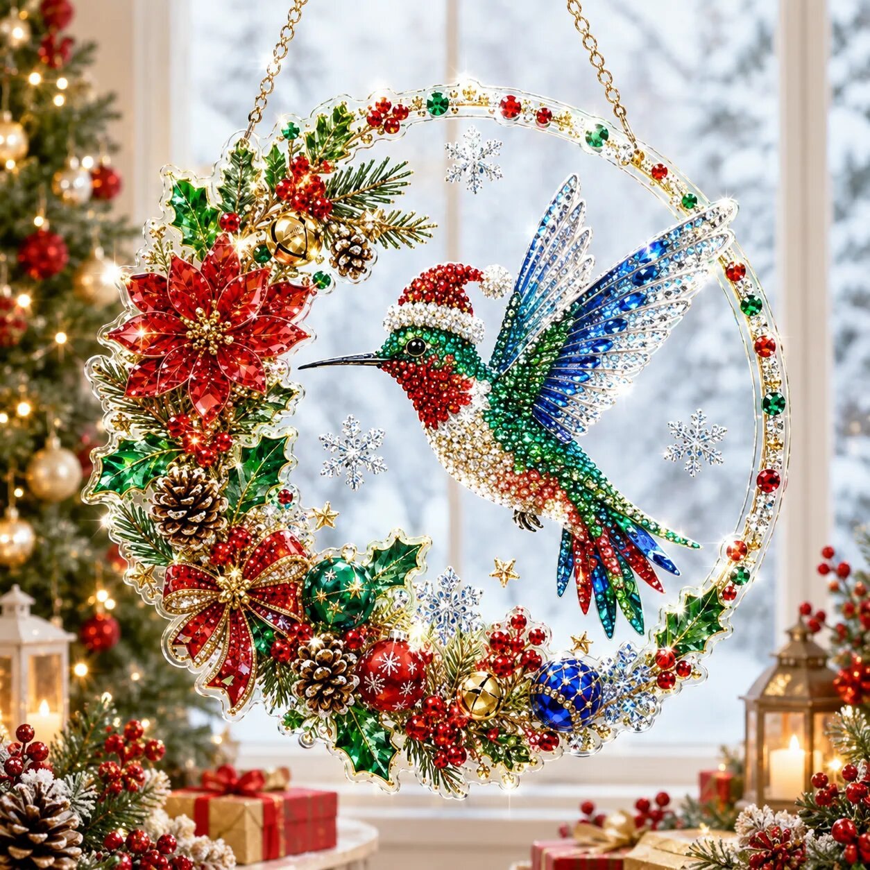🔥Limited time 70% OFF - 🎅✨ Christmas Diamond Art Ornament Kit – Sparkling DIY Window Ornament