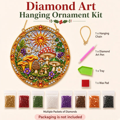 Mystical Mushroom Diamond Art Hanging Ornament Kit
