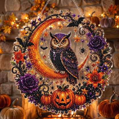 🔥Limited time 70% OFF - 🎃✨Halloween Diamond Art Hanging Ornament Kit - Sparkling DIY Window Ornament