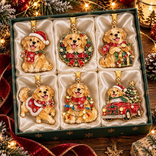 Christmas Golden Retriever XR2110005CL Christmas Ornament