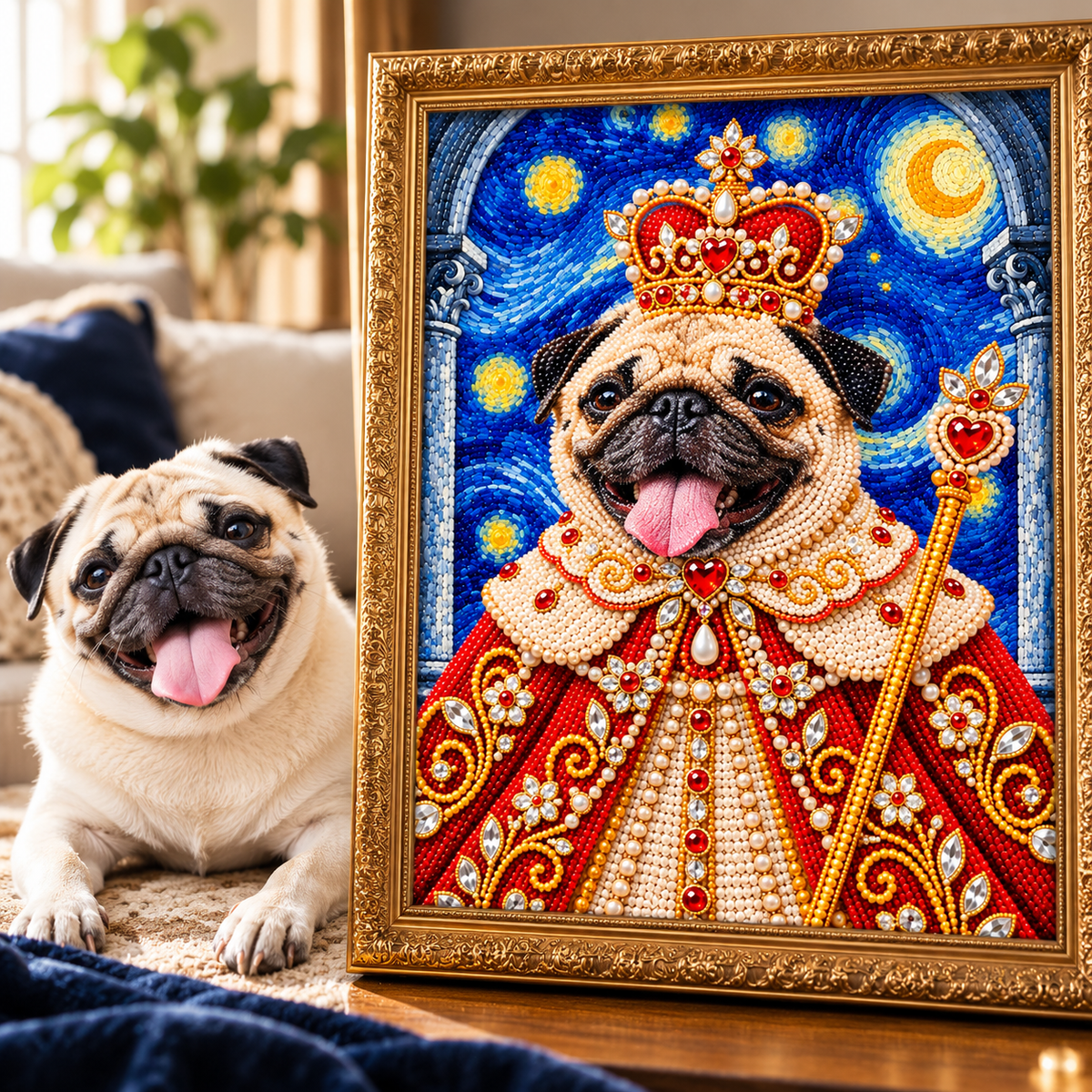Custom Royal Pet Portrait Diamond Painting Art Kit