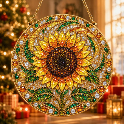 Sunflower Radiance Diamond Art Hanging Ornament Kit