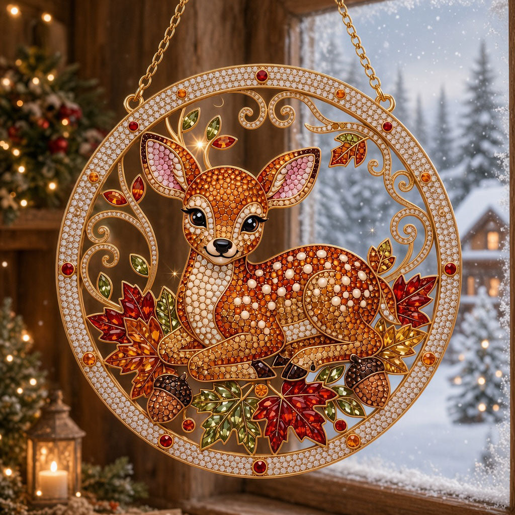 Autumn Baby Deer Diamond Art Hanging Ornament Kit