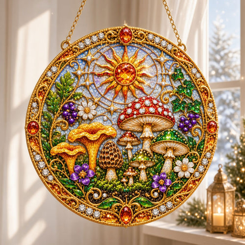 Mystical Mushroom Diamond Art Hanging Ornament Kit