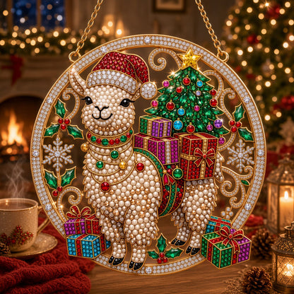 Christmas Llama Diamond Art Hanging Ornament Kit