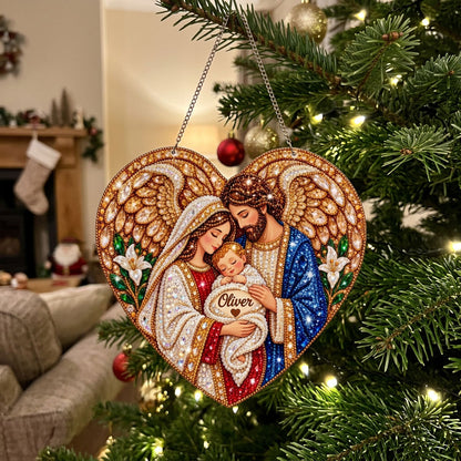 Personalized Holy Family Diamond Art Hanging Ornament Kit