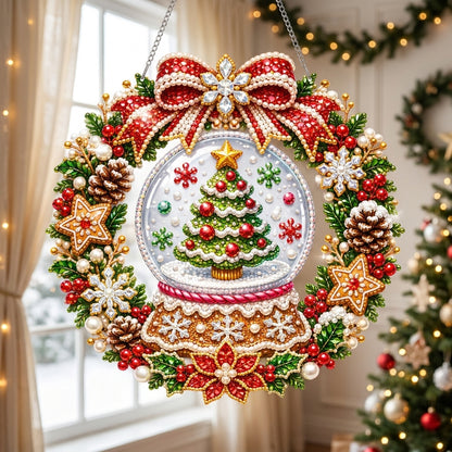 Christmas Snow Globe Diamond Art Hanging Ornament Kit