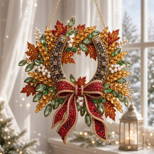 Autumn Horseshoe Wreath Diamond Art Hanging Ornament Kit