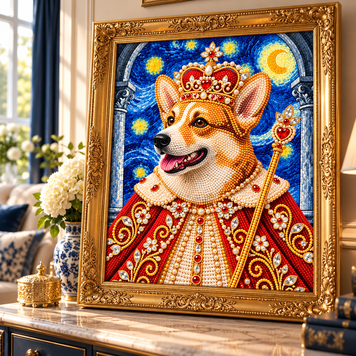 Custom Royal Pet Portrait Diamond Painting Art Kit