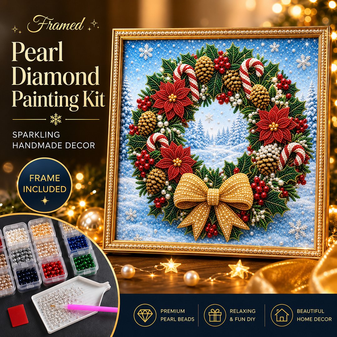 Christmas Wearth Pearl Diamond Painting Kit