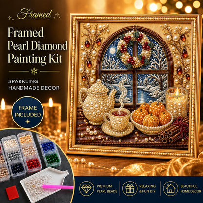 Winter Warm Drinks Pearl Diamond Painting Kit