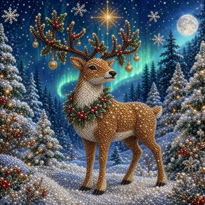 Snowy Deer Pearl Diamond Painting Kit