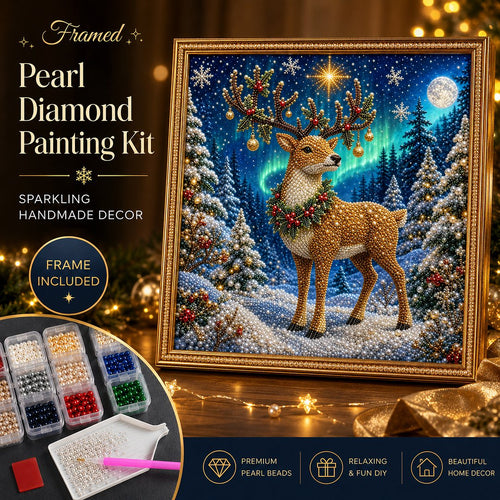 Snowy Deer Pearl Diamond Painting Kit