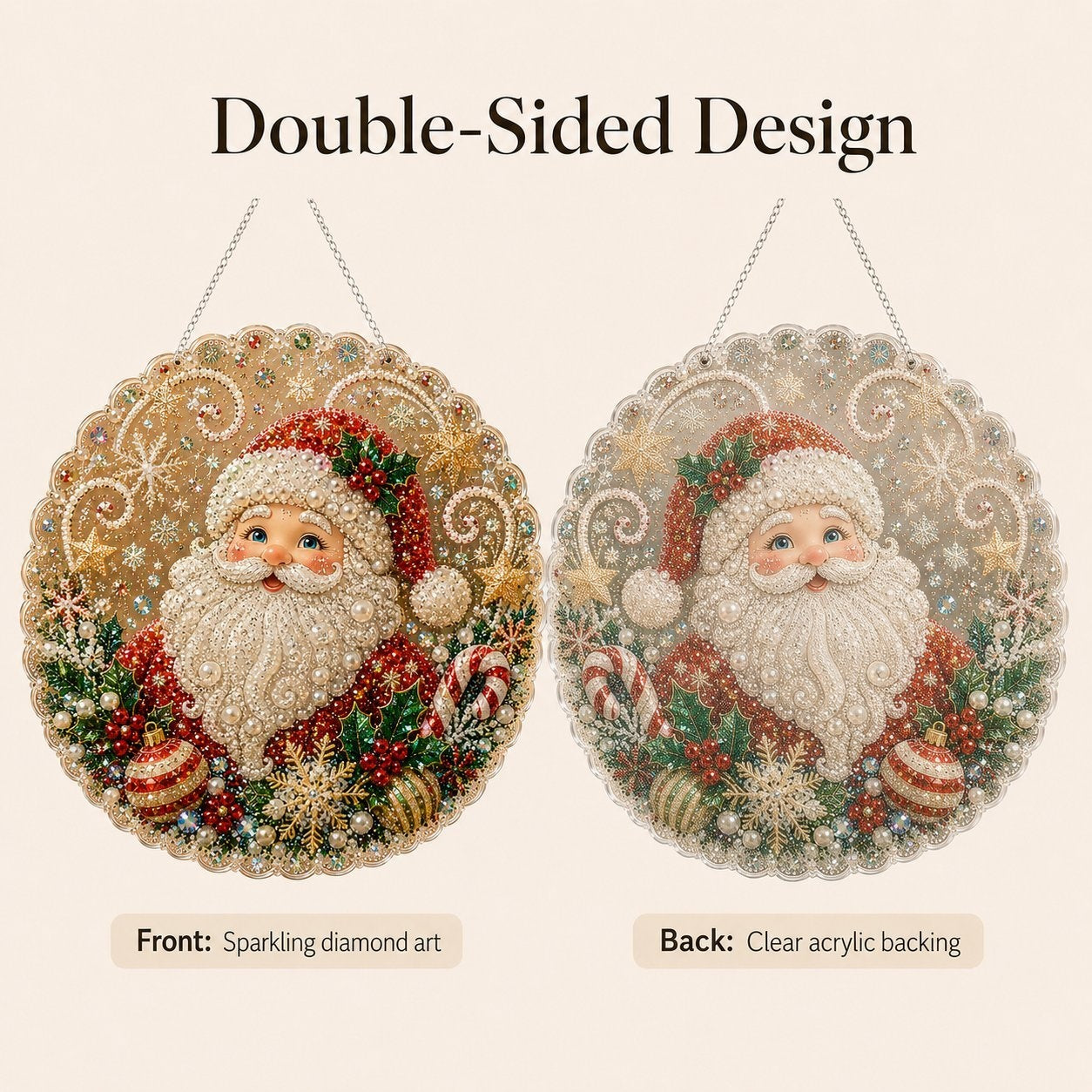 🎅✨Christmas Pearl Diamond Art Hanging Ornament Kit