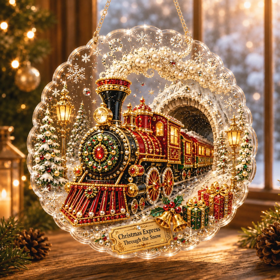 🎅✨Christmas Pearl Diamond Art Hanging Ornament Kit