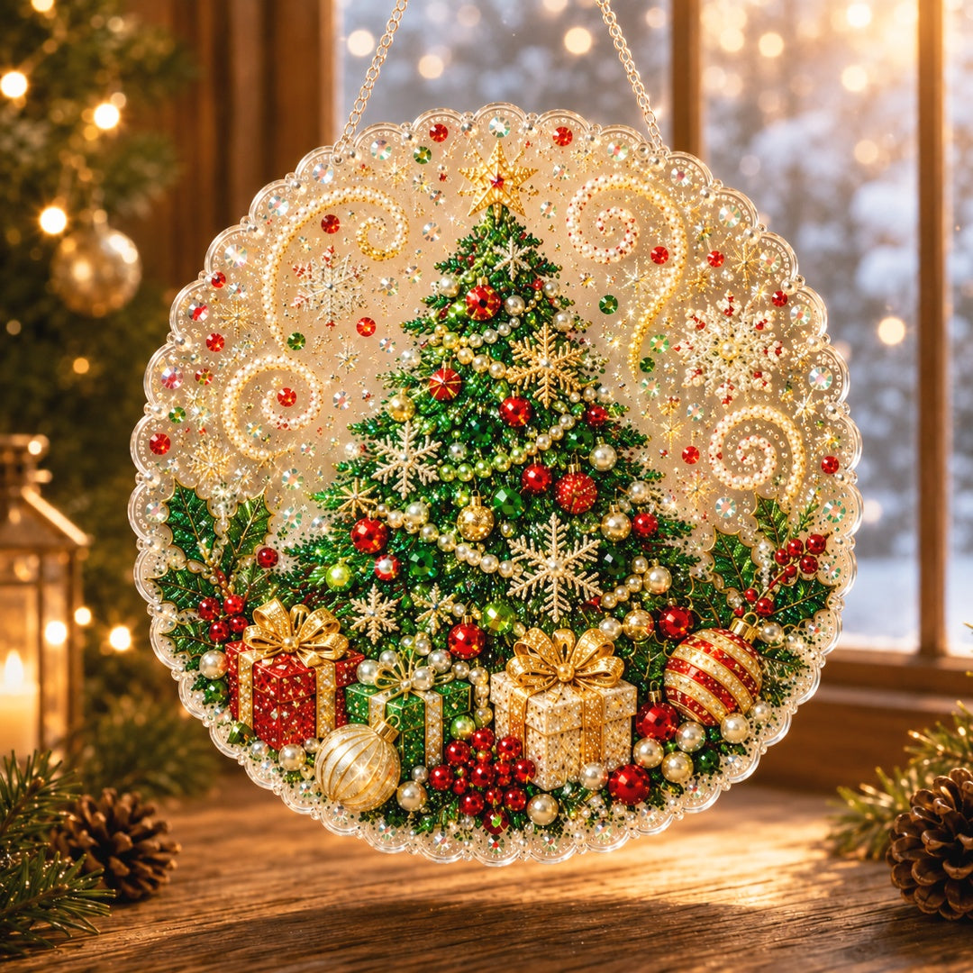 🎅✨Christmas Pearl Diamond Art Hanging Ornament Kit